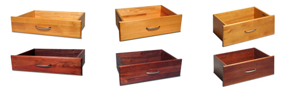 John Louis Home Wood Storage Drawers, Honey Maple, Paradise Closets and Storage